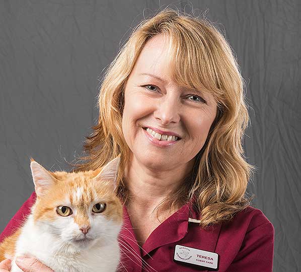 Teresa Jones, client care at Dovecote Veterinary Hospital